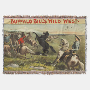 Cobertor Cavalos Selvagens Oeste de Buffalo Bill