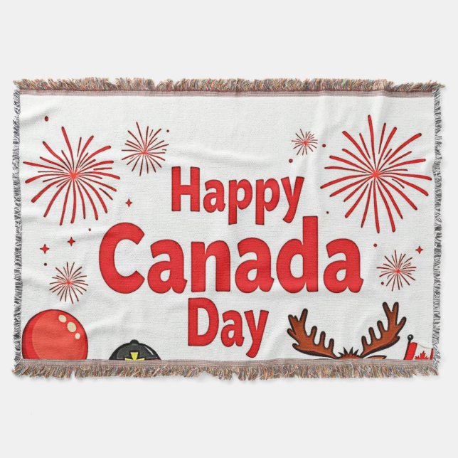 Cobertor Celebrar a alegria do Canadá (Frente)