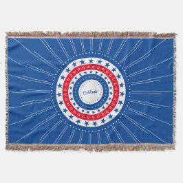 Cobertor Celebrar estrelas vermelhas, brancas e azuis