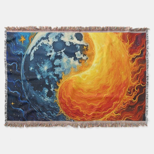 Cobertor Celestial Yin Yang Art (Frente)