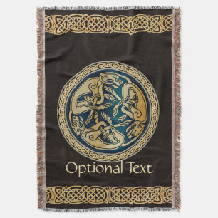 Cobertor Celtic Wolf Knotwork Triad