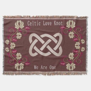 Cobertor Celular Amor Nó Floral Rosa Dourado