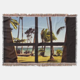 Cobertor Cena de praia tropical de Fiji tbcn