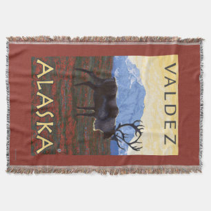 Cobertor Cena do caribu - Valdez, Alaska