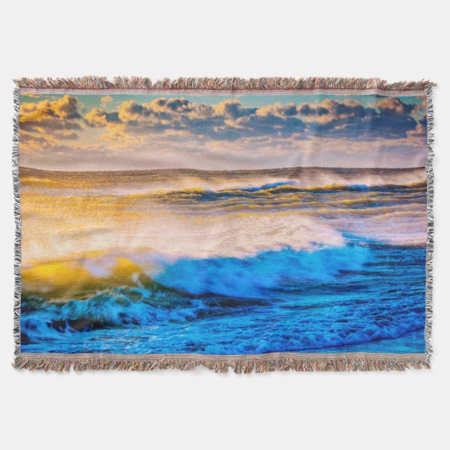 Cobertor Cenário da costa ao nascer do sol (Frente)