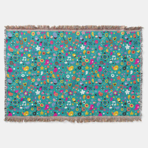 Cobertor cerceta do teste padrão dos desenhos animados do