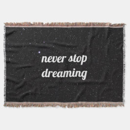 Cobertor Céu Noturno com Estrelas Citação Sherpa Blanket