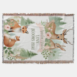 Cobertor Chá de fraldas De Animais Da Floresta