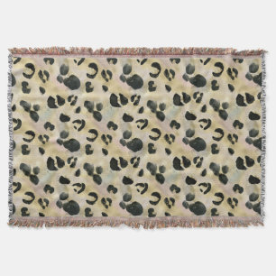 Cobertor Cheetah Animal Print Black, Dourado