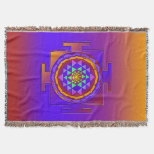 Cobertor CHEIO SRI YANTRA colorido + suas ideias