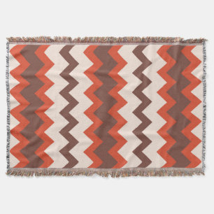 Cobertor Chevron zigzag design vermelho-rosa natural