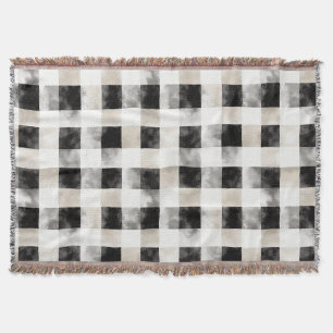 Cobertor Chic Cream Black Xadrez Natal