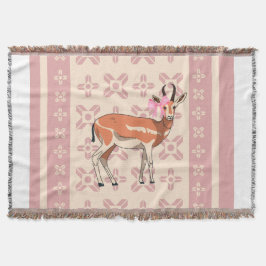 Cobertor Chic Pink Doe-patterned Christmas