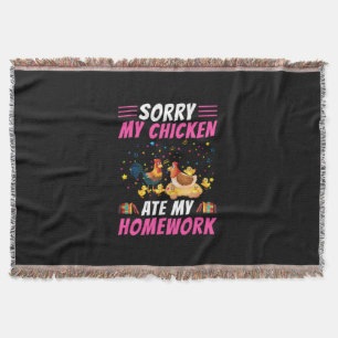 Cobertor Chicken Lover My Chicken Ate My Homework