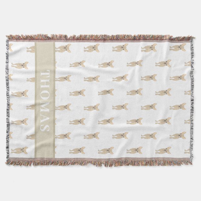 Cobertor Chihuahua Personalizado (Pelo Curto, Creme Bege) (Frente)