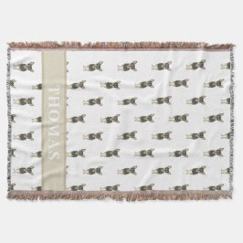 Cobertor Chihuahua personalizado (preto e latão)