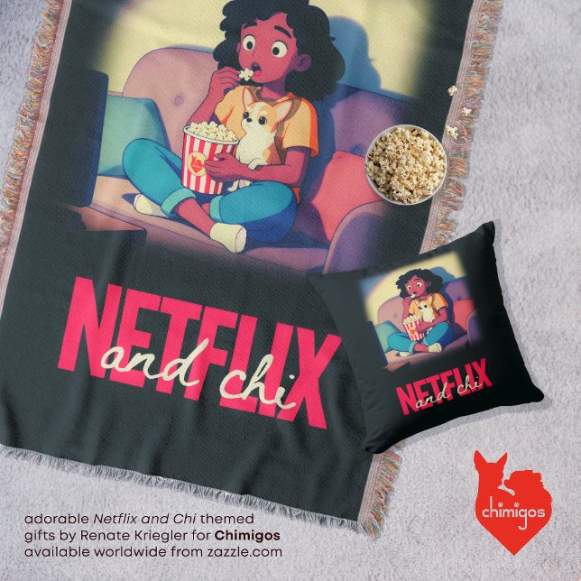 Cobertor Chimigos Netflix and Chi Chihuahua Movie Night In (Criador carregado)
