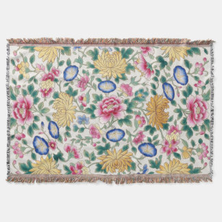 Cobertor Chinoiserie Floral Chintz 