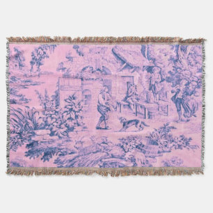 Cobertor Chinoiserie Russa Rococo - Toile Rosa Francês