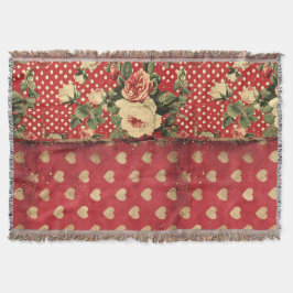 Cobertor Chique Vintage bonito Distante Floral