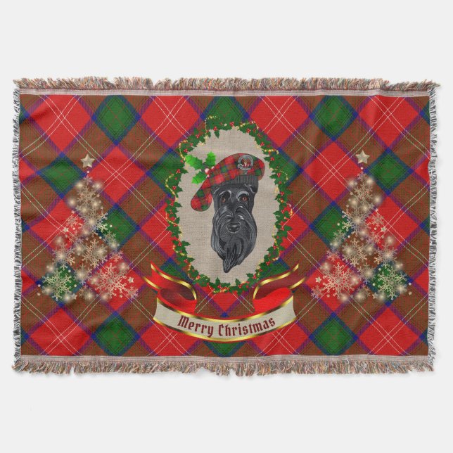 Cobertor Chisholm Scottie Dog Christmas (Frente)