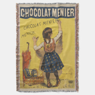 Cobertor Chocolat Menier Little Girl Escrevendo
