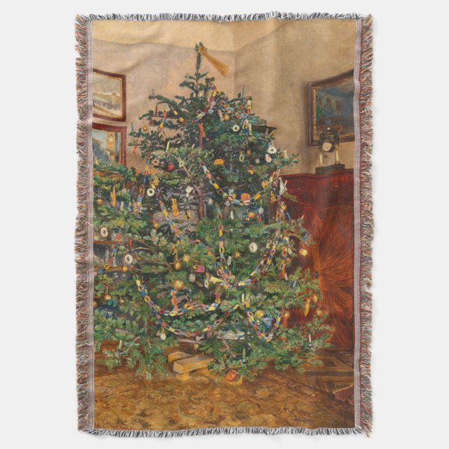 Cobertor Christmas Tree C Müller Weihnachtsbaum 1914 (Frente Vertical)