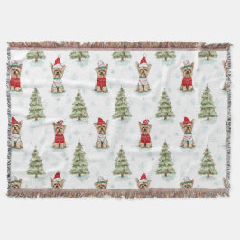 Cobertor Christmas Yorkies Dog