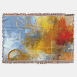 Cobertor Chromatische Skyline: Puls der urbanen Abstraktion