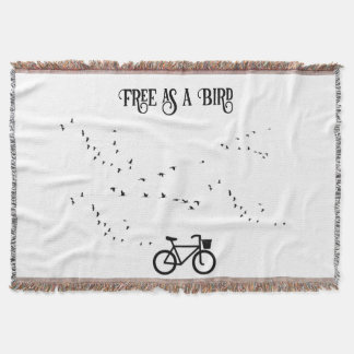 Cobertor Ciclismo da vida, livre como um pássaro personaliz