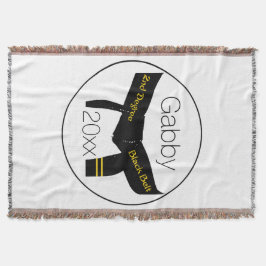 Cobertor Cinta Preta Grau de segundo de Artes Marciais