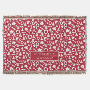 Cobertor Cintos de terra e Holly das árvores de Natal verme