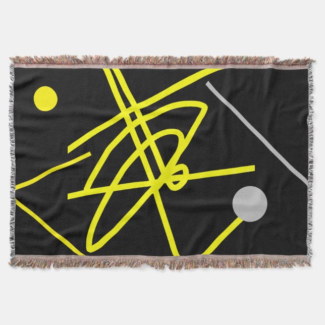 Cobertor Cinza de Minimalismo de arte abstrato (Frente)