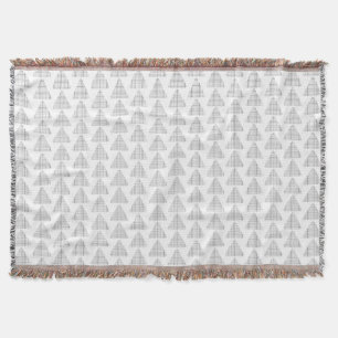 Cobertor Cinza de Tartan Triangles