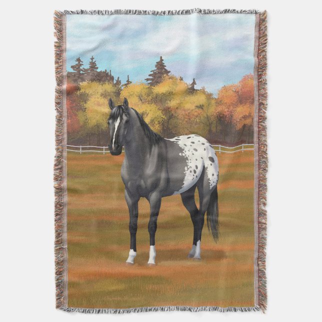 Cobertor Cinza Grulla Appaloosa Quarter Horse Stallion (Frente Vertical)