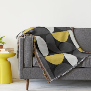 Cobertor cinzas modernas turméricas e de pistolas do século