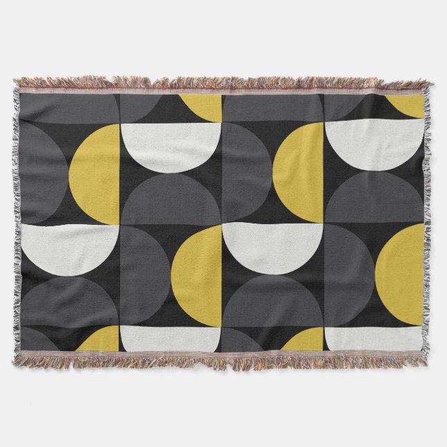 Cobertor cinzas modernas turméricas e de pistolas do século (Frente)