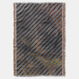 Cobertor Cinzas transversais, fitas de carbono, vermelho-do