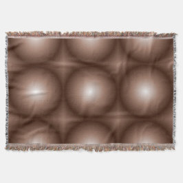 Cobertor Círculo Geométrico 3D Escuro Mocha Mousse Branco
