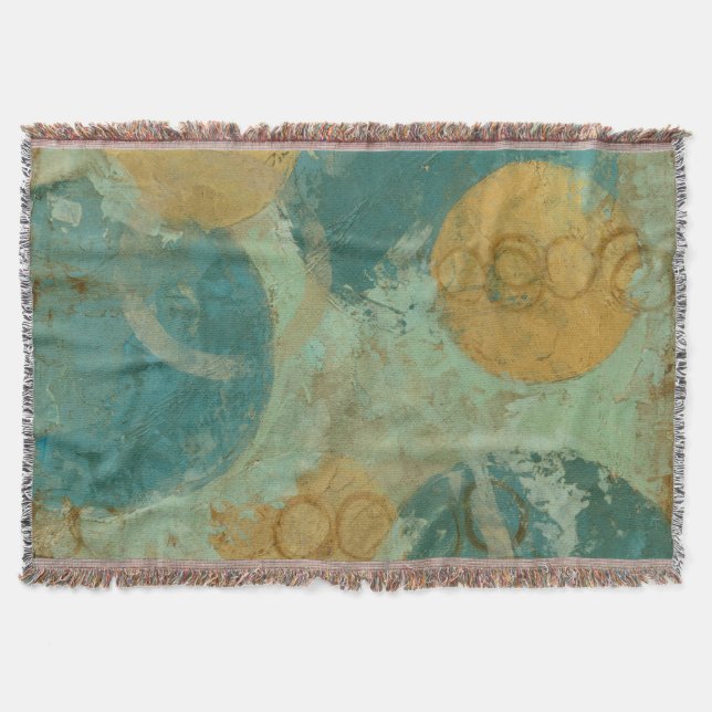 Cobertor Círculos Azul e Amarelo (Frente)