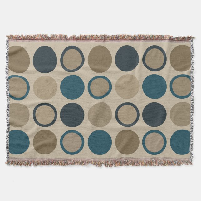 Cobertor Círculos Teais e Toucáveis (Frente)