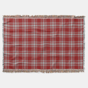 Cobertor Clã escocês Tartan vermelho e branco de Menzies