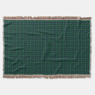 Cobertor Clã Tartan escocês verde e azul de MacKay