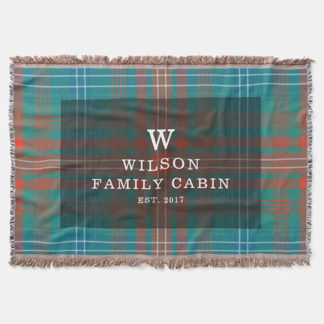 Cobertor Clã Xadrez Clã Wilson Rustic Tartan (Frente)