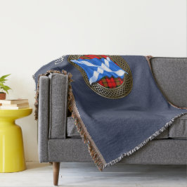 Cobertor Clan Baird Tartan Knot & Flag