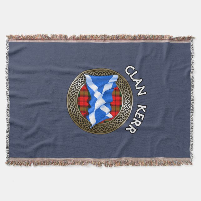 Cobertor Clan Baird Tartan Knot & Flag (Frente)