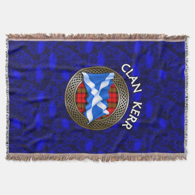Cobertor Clan Baird Tartan Knot & Flag (Frente)