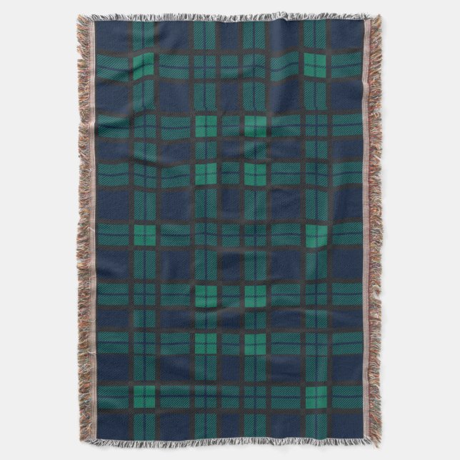 Cobertor Clan Black Watch Tartan Xadrez Blue Green Check (Frente Vertical)