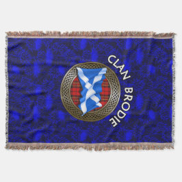 Cobertor Clan Brodie Tartan Knot & Flag