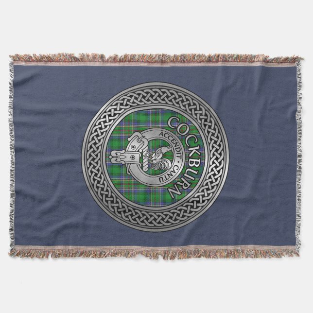 Cobertor Clan Colquhoun Crest & Tartan Knot (Frente)